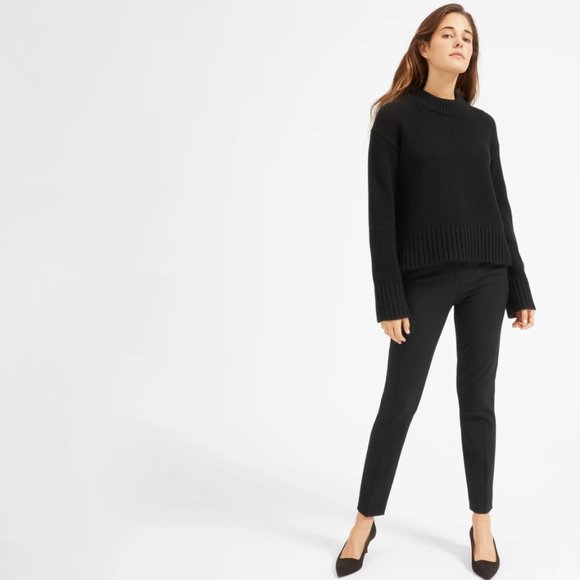 Everlane - The Slim Wool Pant - Black - SZ 12 - Picture 1 of 5